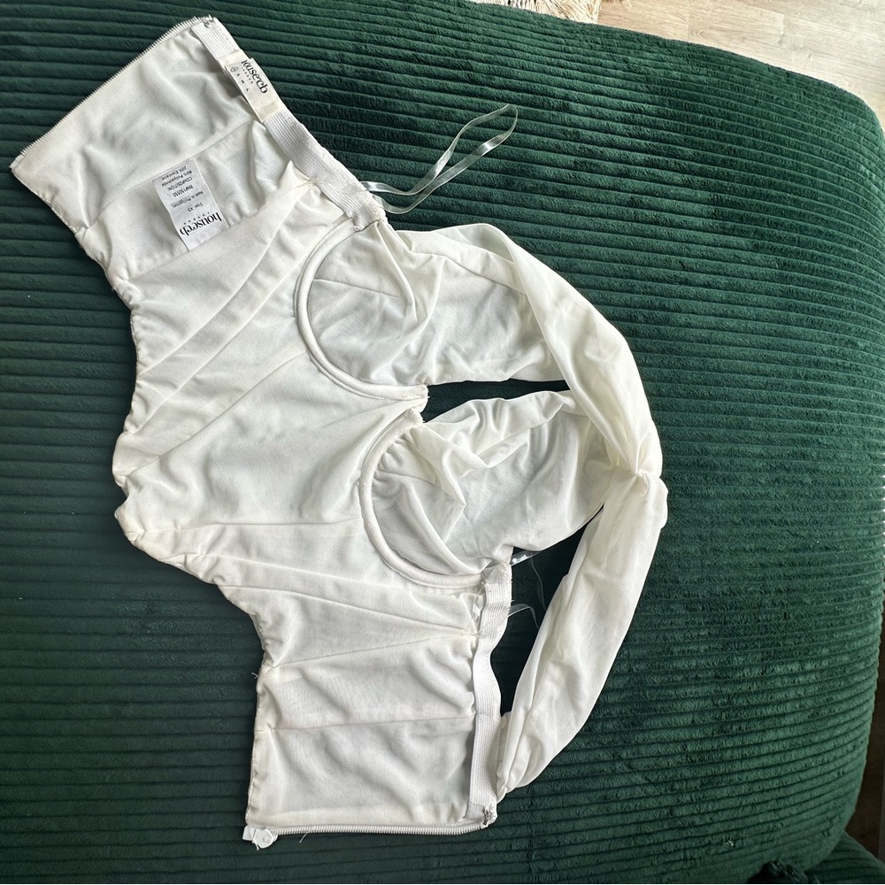 House of CB Corset White Top Size XS